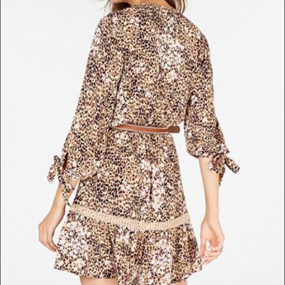 American Rag Belted Surplus Leopard Print Mini - Picture 5 of 7